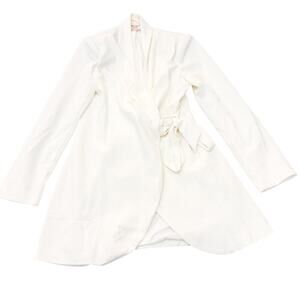 Showpo Off White Cream Side Wrap Dress Size 8